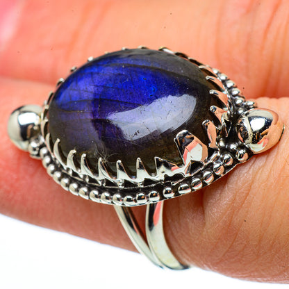 Labradorite Rings handcrafted by Ana Silver Co - RING33661