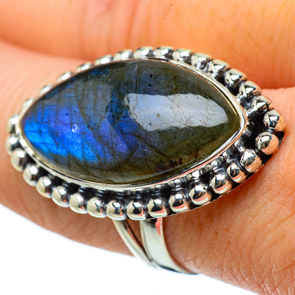 Labradorite Rings handcrafted by Ana Silver Co - RING33663
