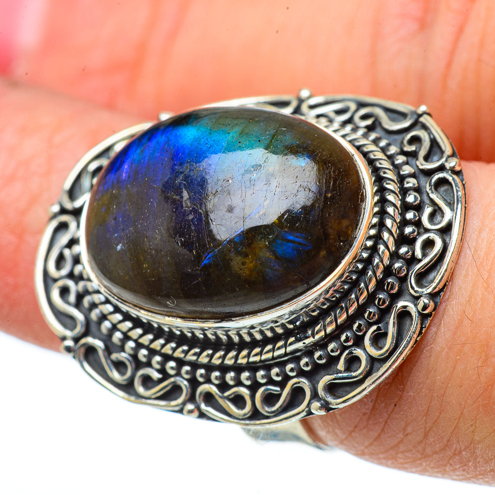 Labradorite Rings handcrafted by Ana Silver Co - RING33664