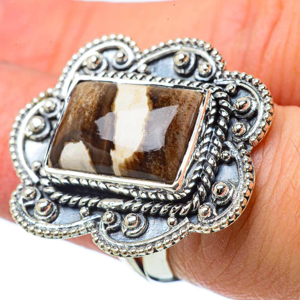 Peanut Wood Jasper Rings handcrafted by Ana Silver Co - RING33682