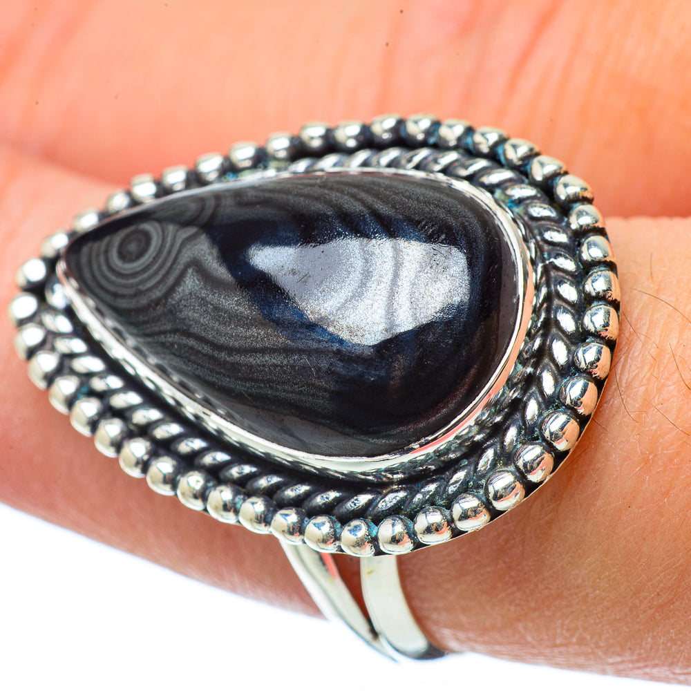 Psilomelane Rings handcrafted by Ana Silver Co - RING33688