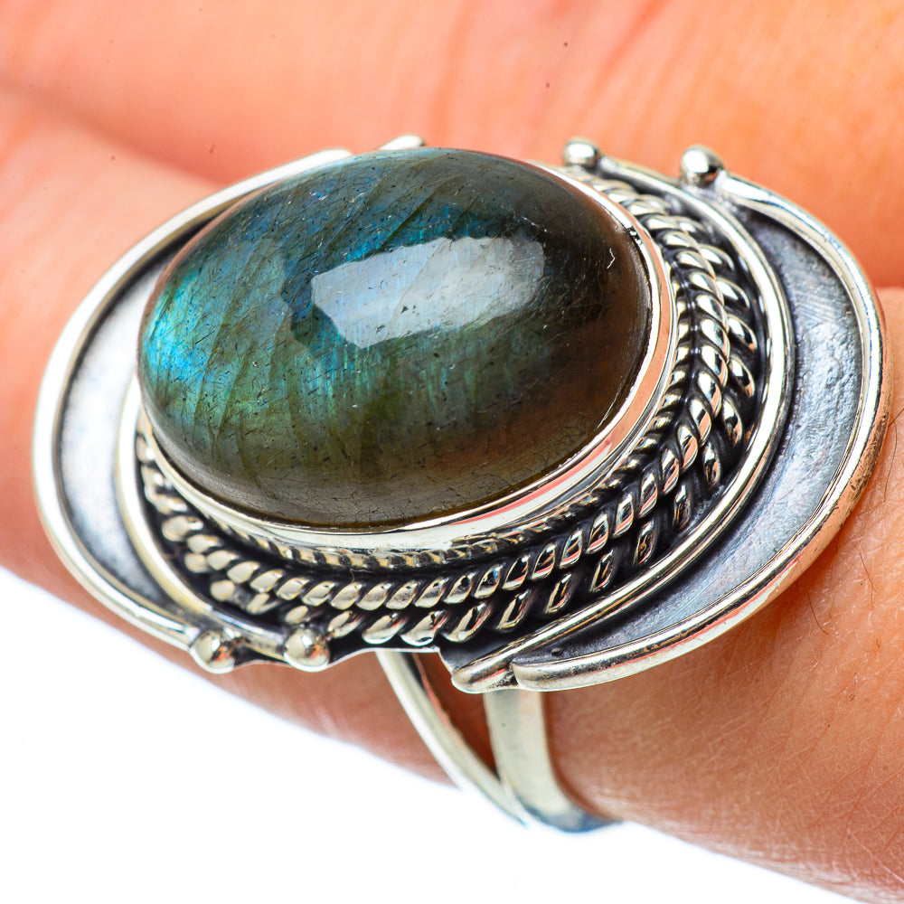 Labradorite Rings handcrafted by Ana Silver Co - RING33692