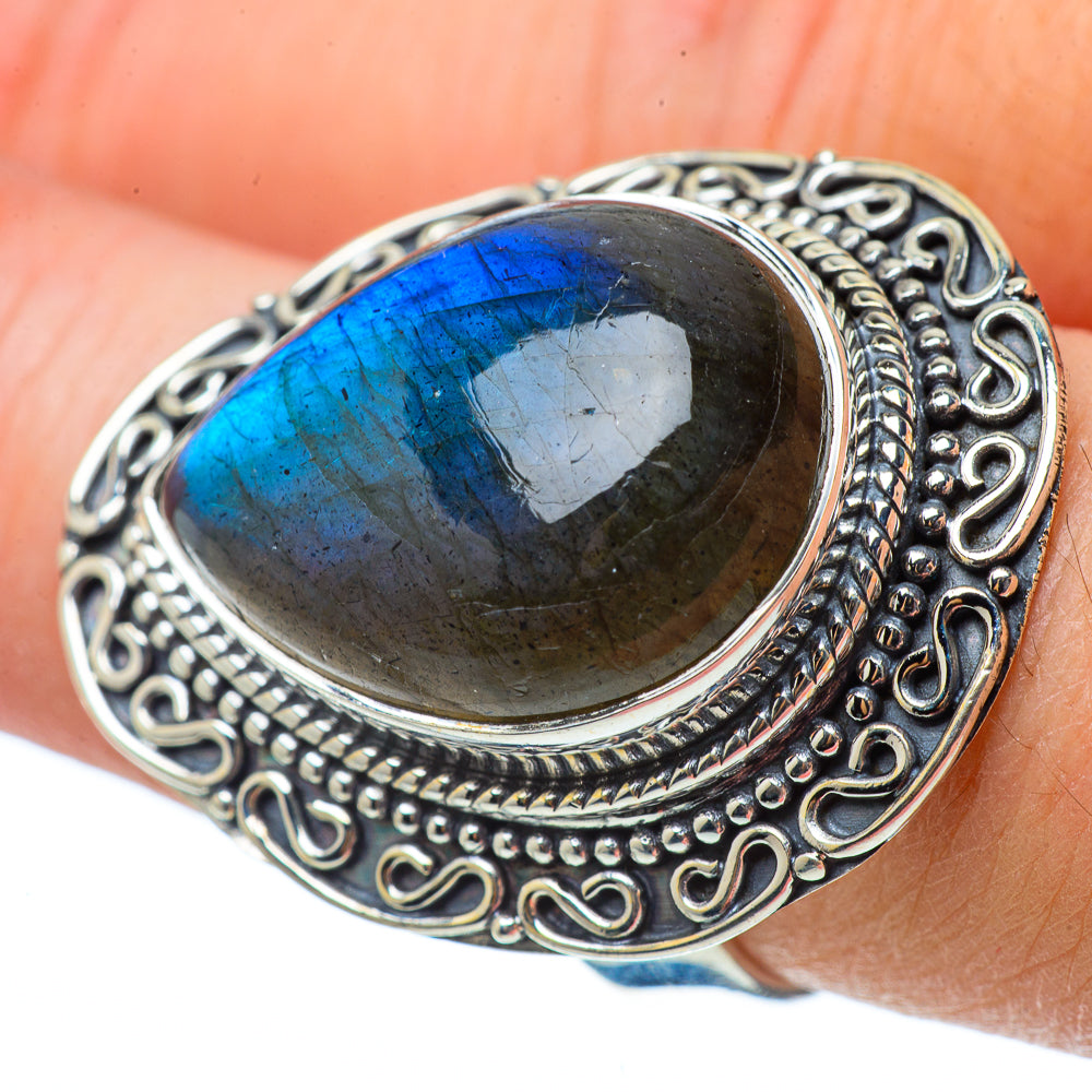 Labradorite Rings handcrafted by Ana Silver Co - RING33694