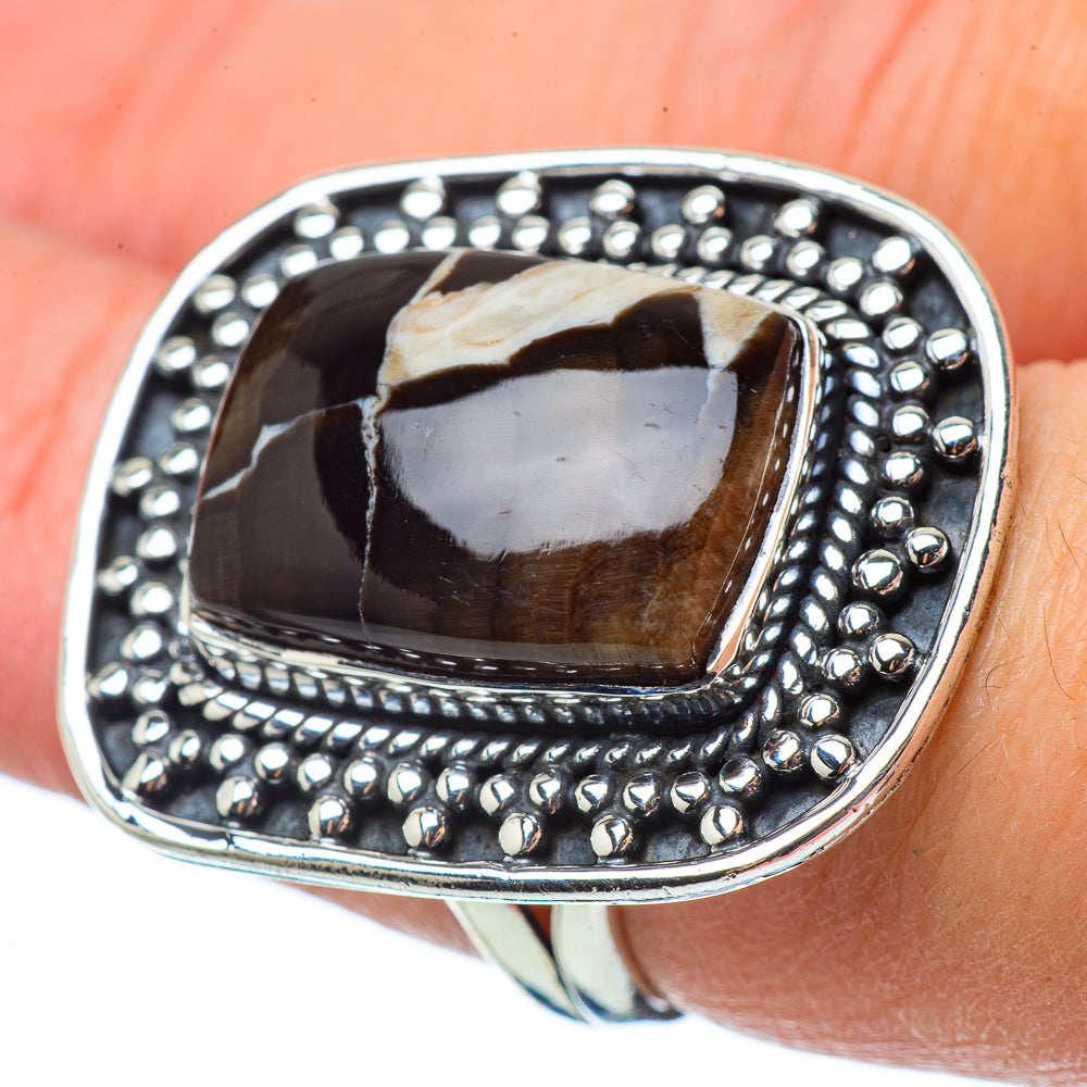 Peanut Wood Jasper Rings handcrafted by Ana Silver Co - RING33696