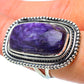 Charoite Rings handcrafted by Ana Silver Co - RING33698