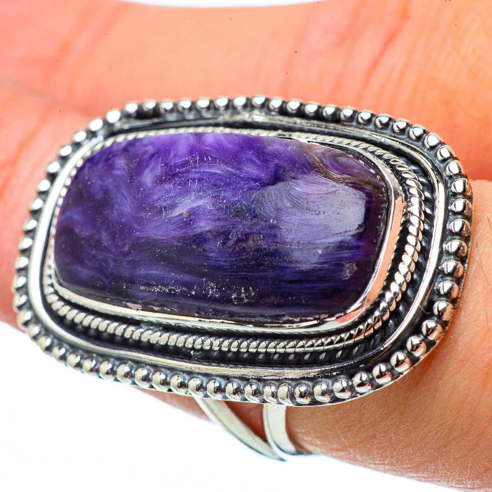 Charoite Rings handcrafted by Ana Silver Co - RING33698
