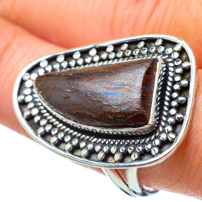 Boulder Opal Rings handcrafted by Ana Silver Co - RING33703