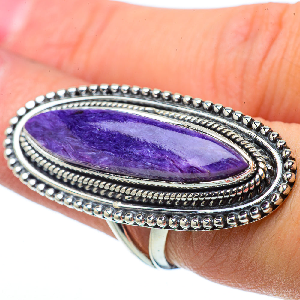 Charoite Rings handcrafted by Ana Silver Co - RING33707