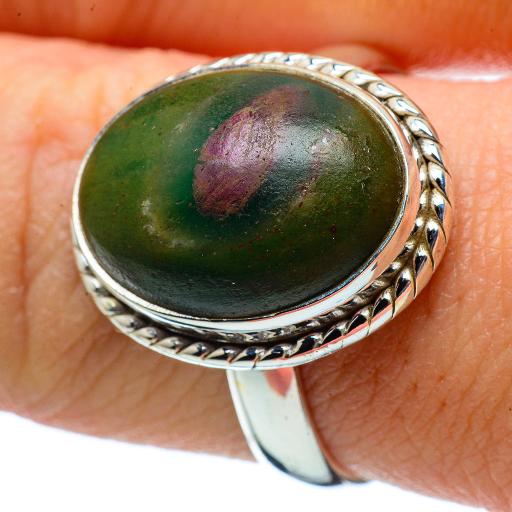 Ruby Zoisite Rings handcrafted by Ana Silver Co - RING33720
