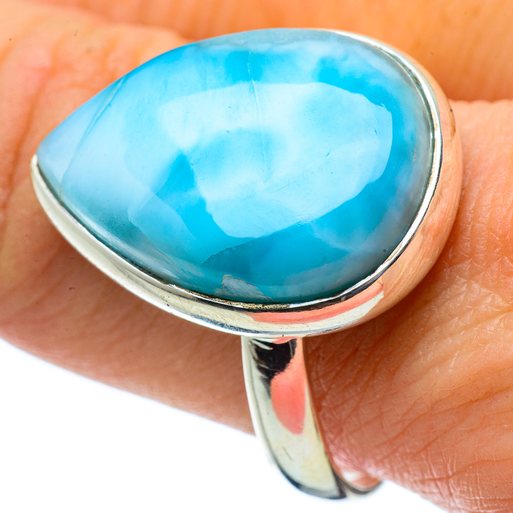 Larimar Rings handcrafted by Ana Silver Co - RING33876