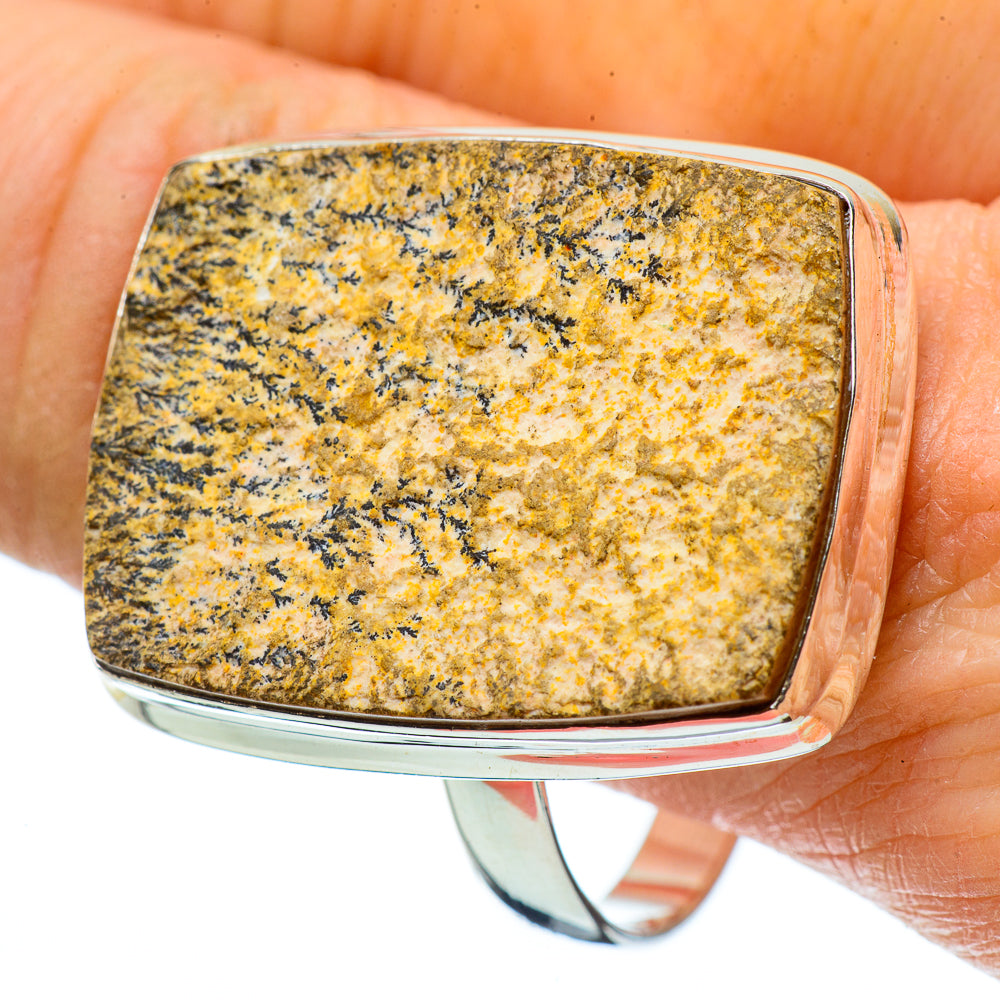 Germany Psilomelane Dendrite Rings handcrafted by Ana Silver Co - RING34014