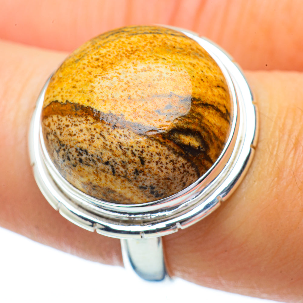Picture Jasper Rings handcrafted by Ana Silver Co - RING34323