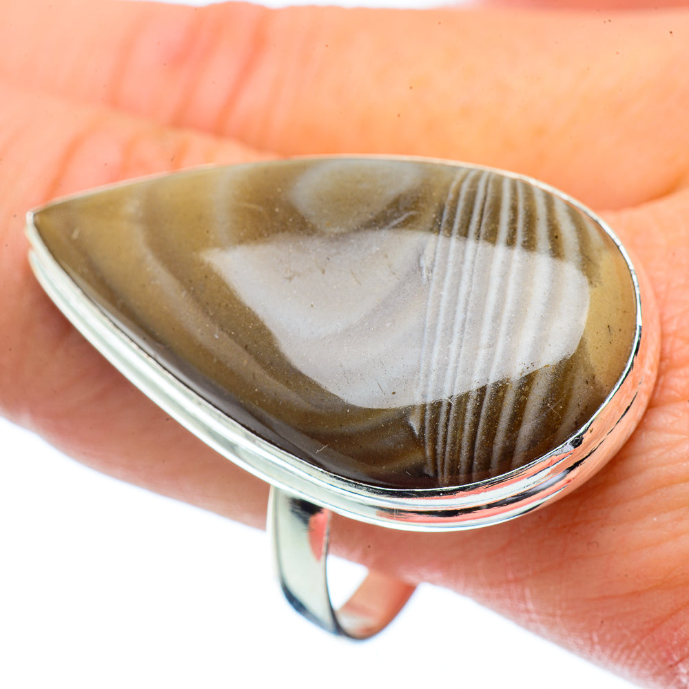 Striped Flint Rings handcrafted by Ana Silver Co - RING34464