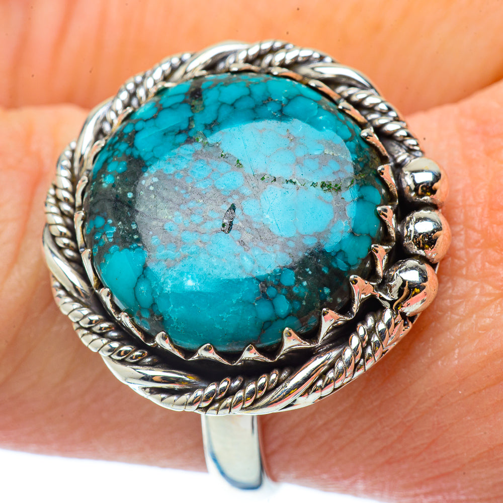Tibetan Turquoise Rings handcrafted by Ana Silver Co - RING34568