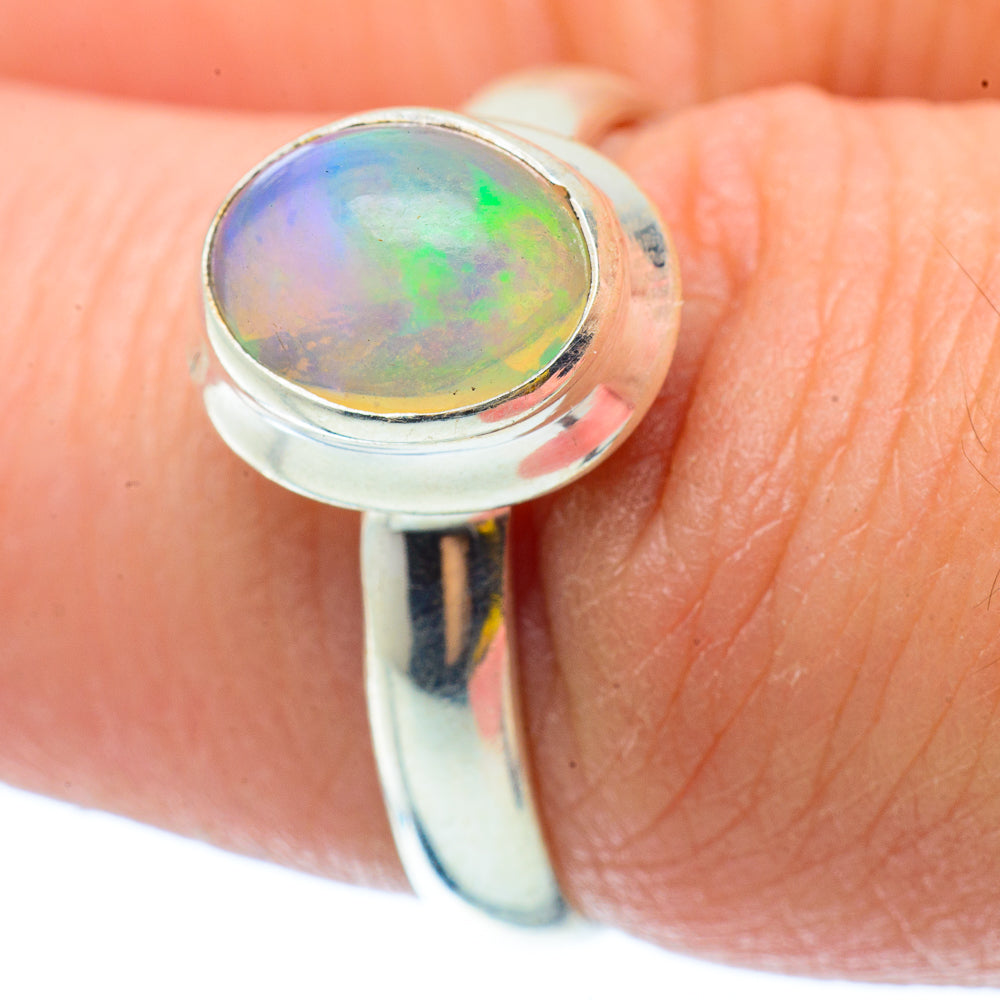 Ethiopian Opal Rings handcrafted by Ana Silver Co - RING34594