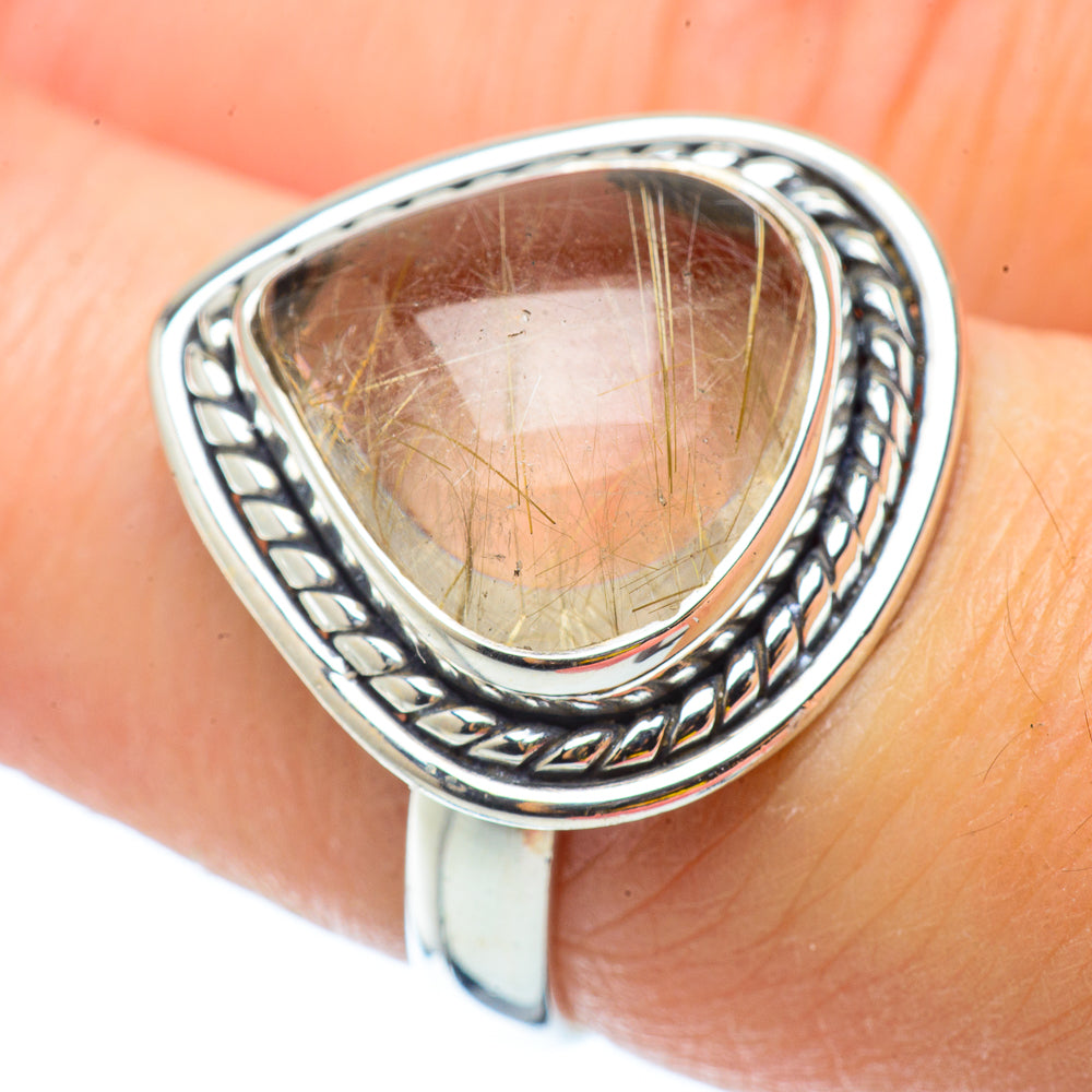 Rutilated Quartz Rings handcrafted by Ana Silver Co - RING34615