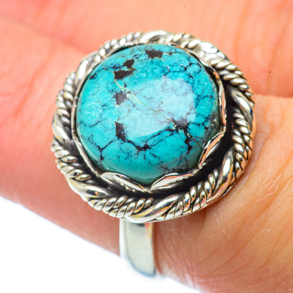 Tibetan Turquoise Rings handcrafted by Ana Silver Co - RING34631