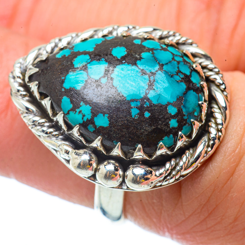 Tibetan Turquoise Rings handcrafted by Ana Silver Co - RING34724
