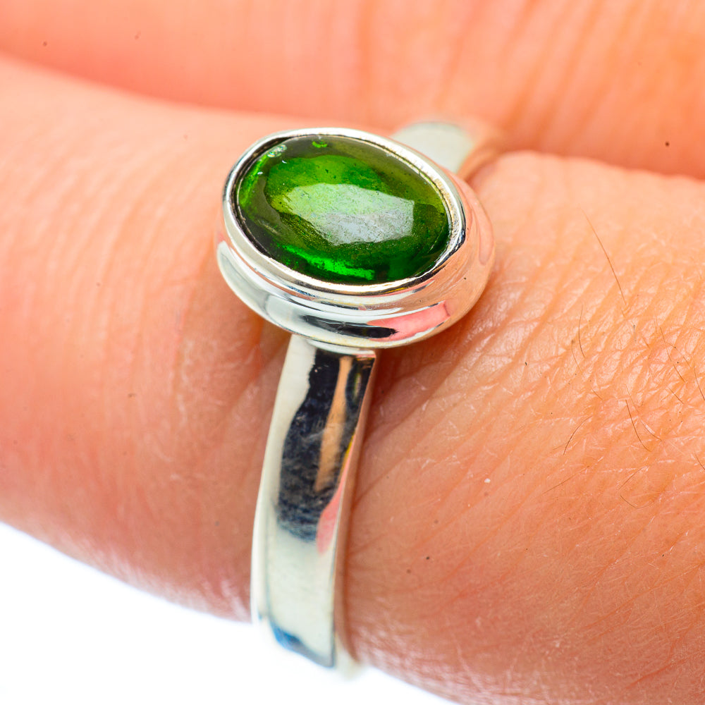 Chrome Diopside Rings handcrafted by Ana Silver Co - RING34732