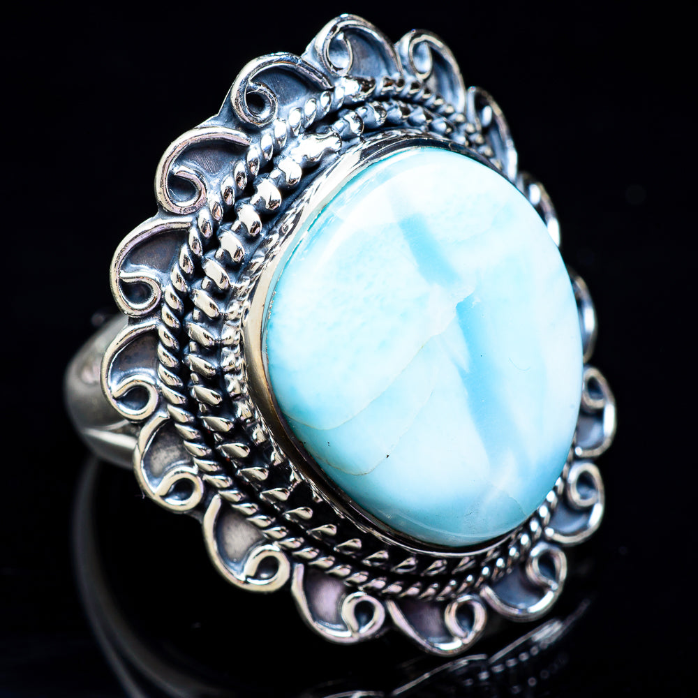 Larimar Rings handcrafted by Ana Silver Co - RING3476