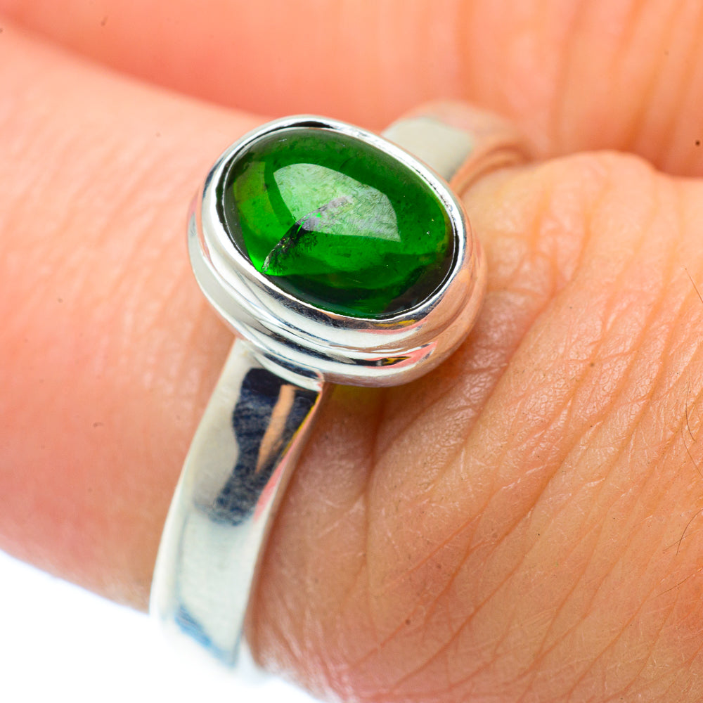 Chrome Diopside Rings handcrafted by Ana Silver Co - RING34851