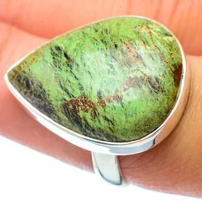 Lemon Chrysoprase Rings handcrafted by Ana Silver Co - RING34907