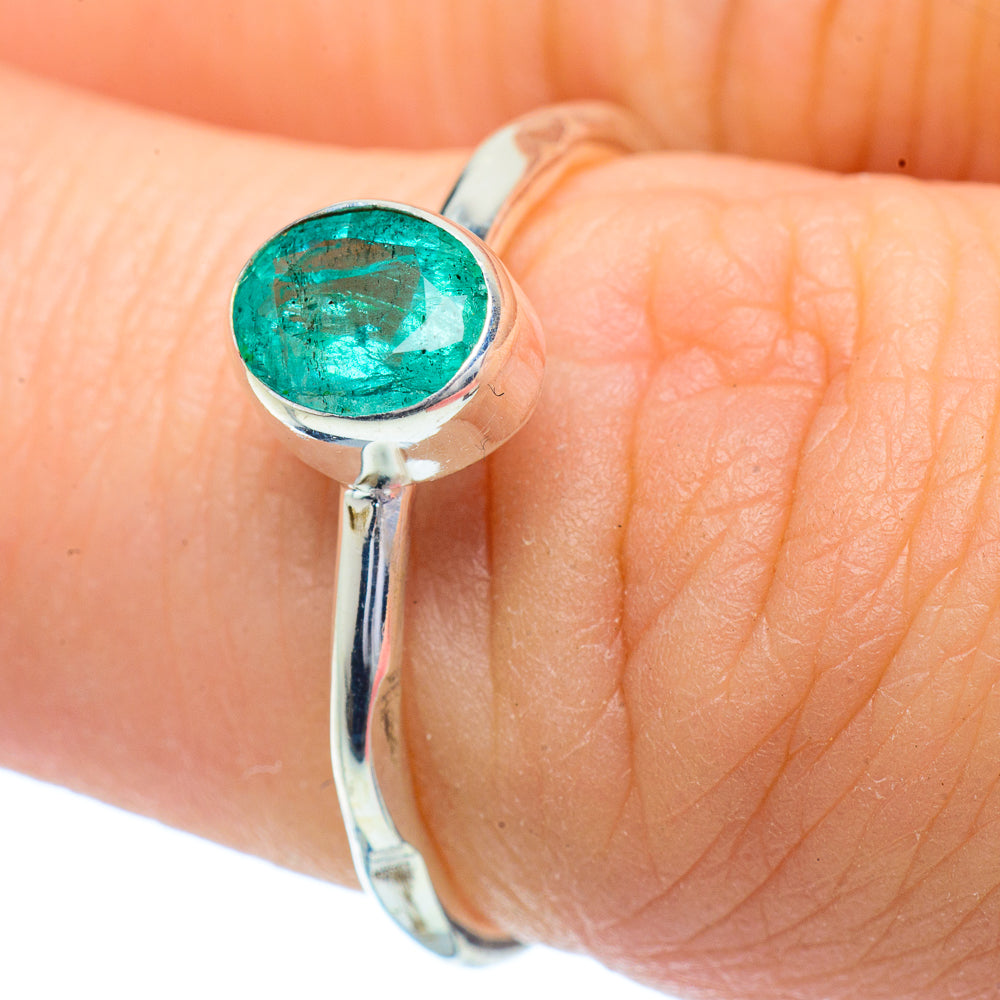 Zambian Emerald Rings handcrafted by Ana Silver Co - RING34919
