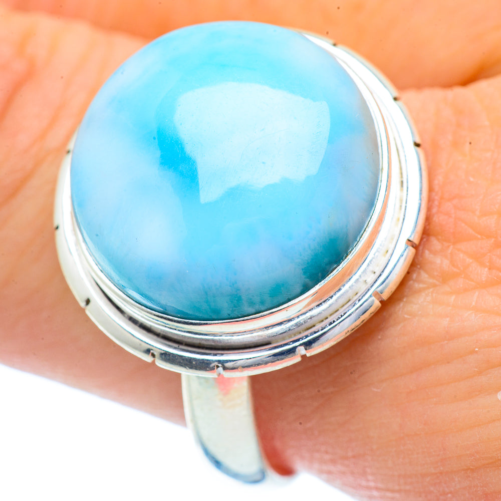 Larimar Rings handcrafted by Ana Silver Co - RING35024