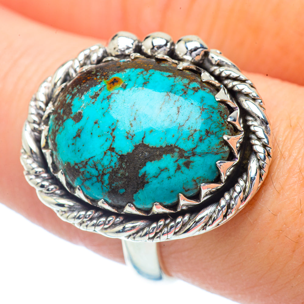 Tibetan Turquoise Rings handcrafted by Ana Silver Co - RING35029
