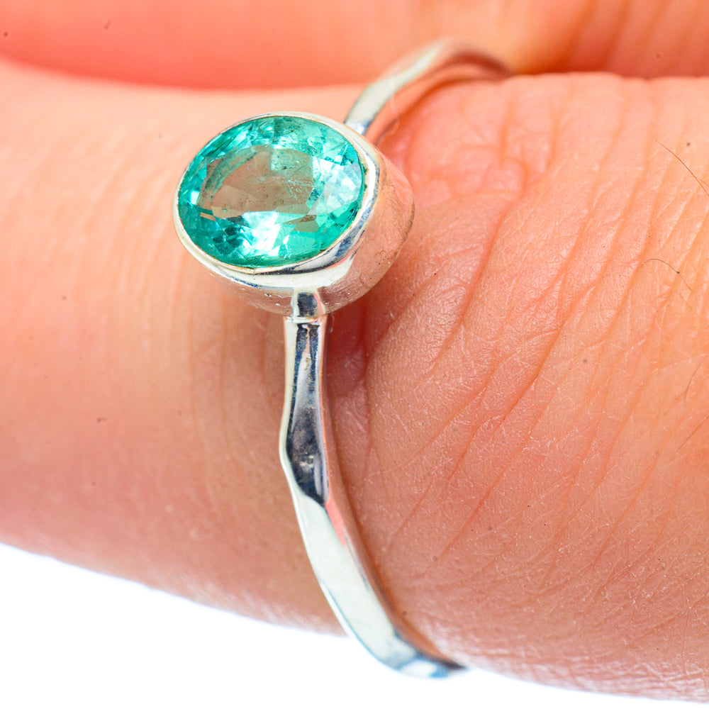 Zambian Emerald Rings handcrafted by Ana Silver Co - RING35143