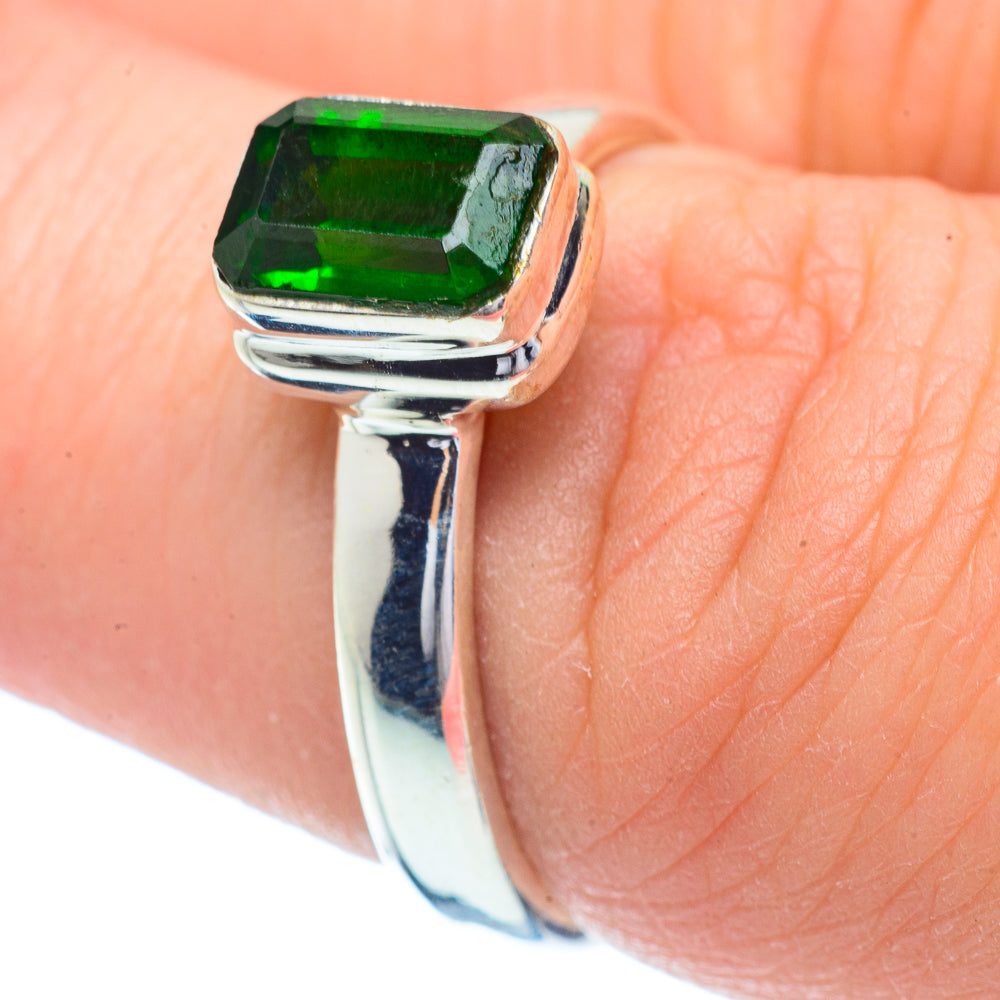 Chrome Diopside Rings handcrafted by Ana Silver Co - RING35146