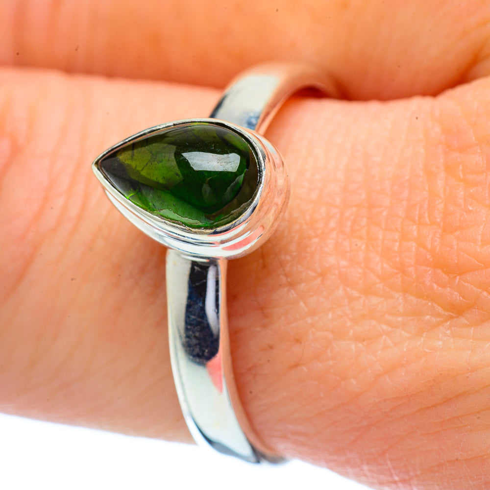 Chrome Diopside Rings handcrafted by Ana Silver Co - RING35177