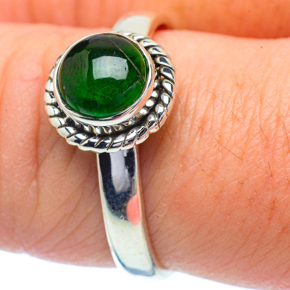 Chrome Diopside Rings handcrafted by Ana Silver Co - RING35209