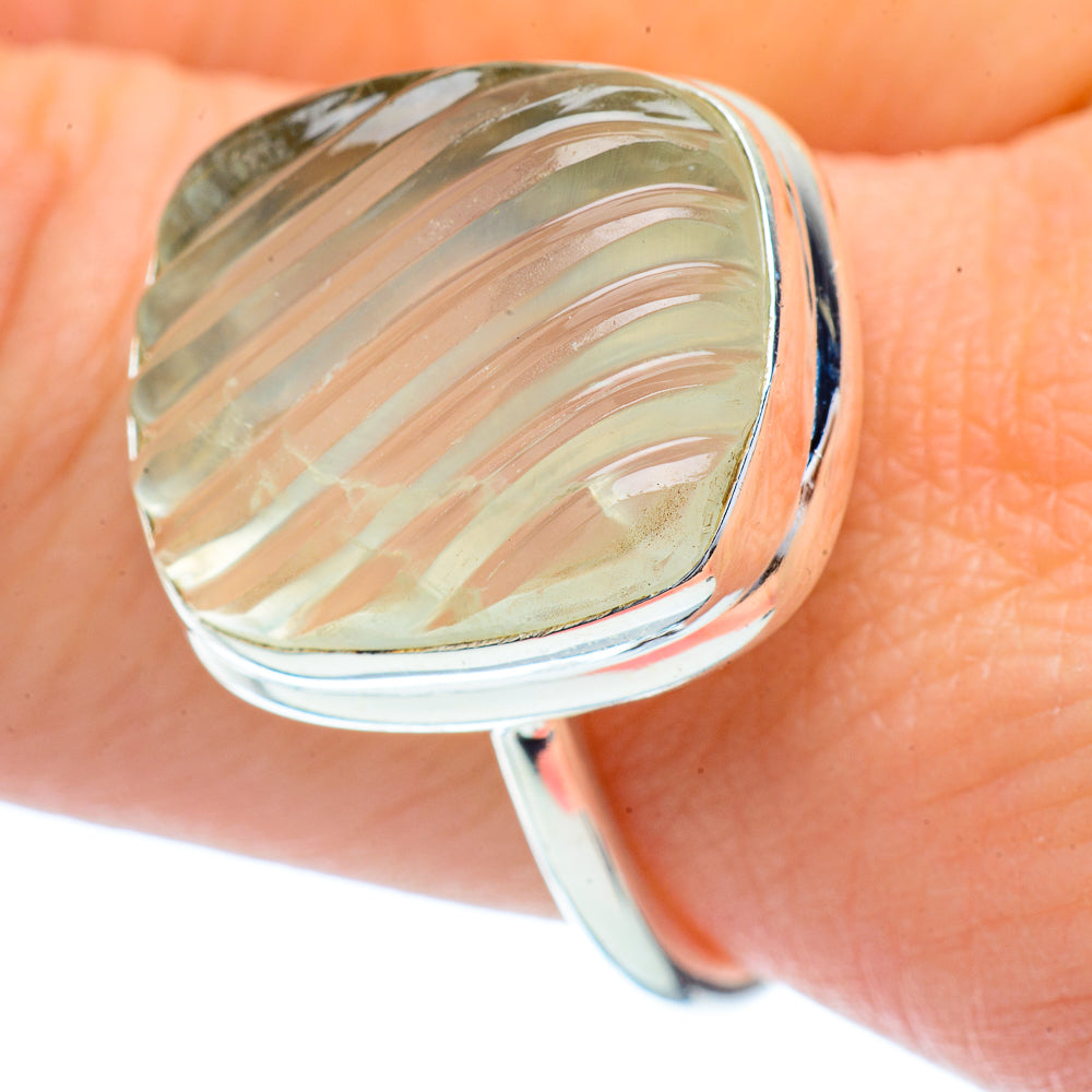 Prehnite Rings handcrafted by Ana Silver Co - RING35213