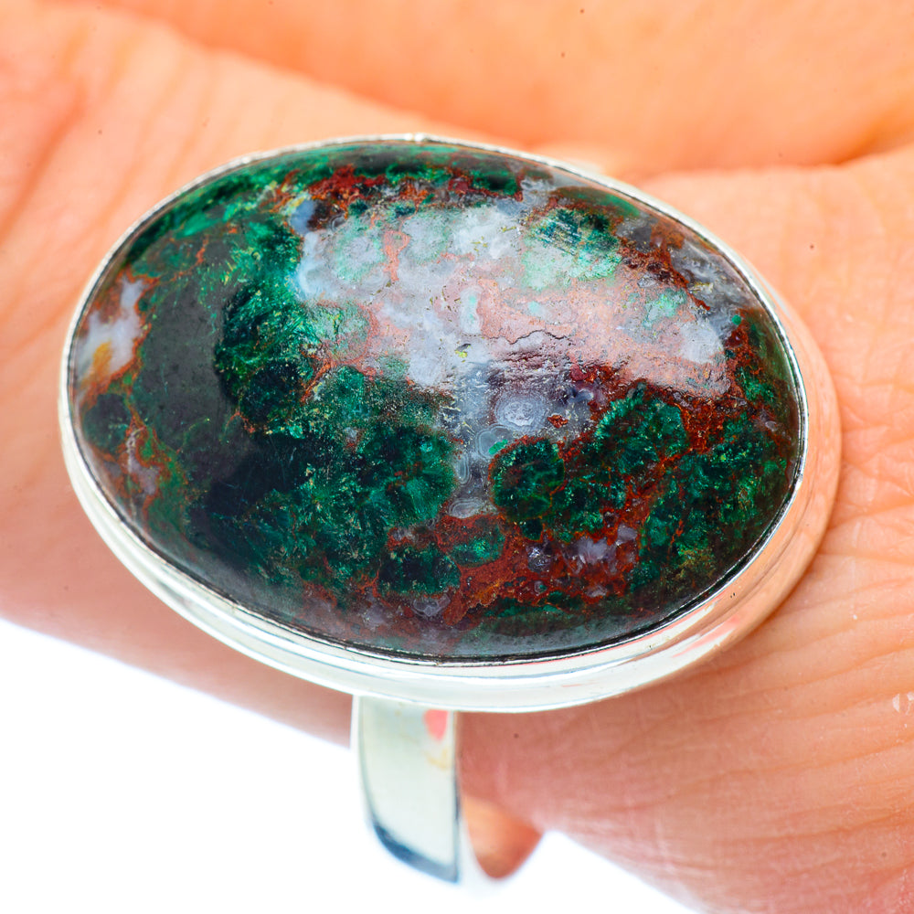 Chrysocolla Rings handcrafted by Ana Silver Co - RING35215