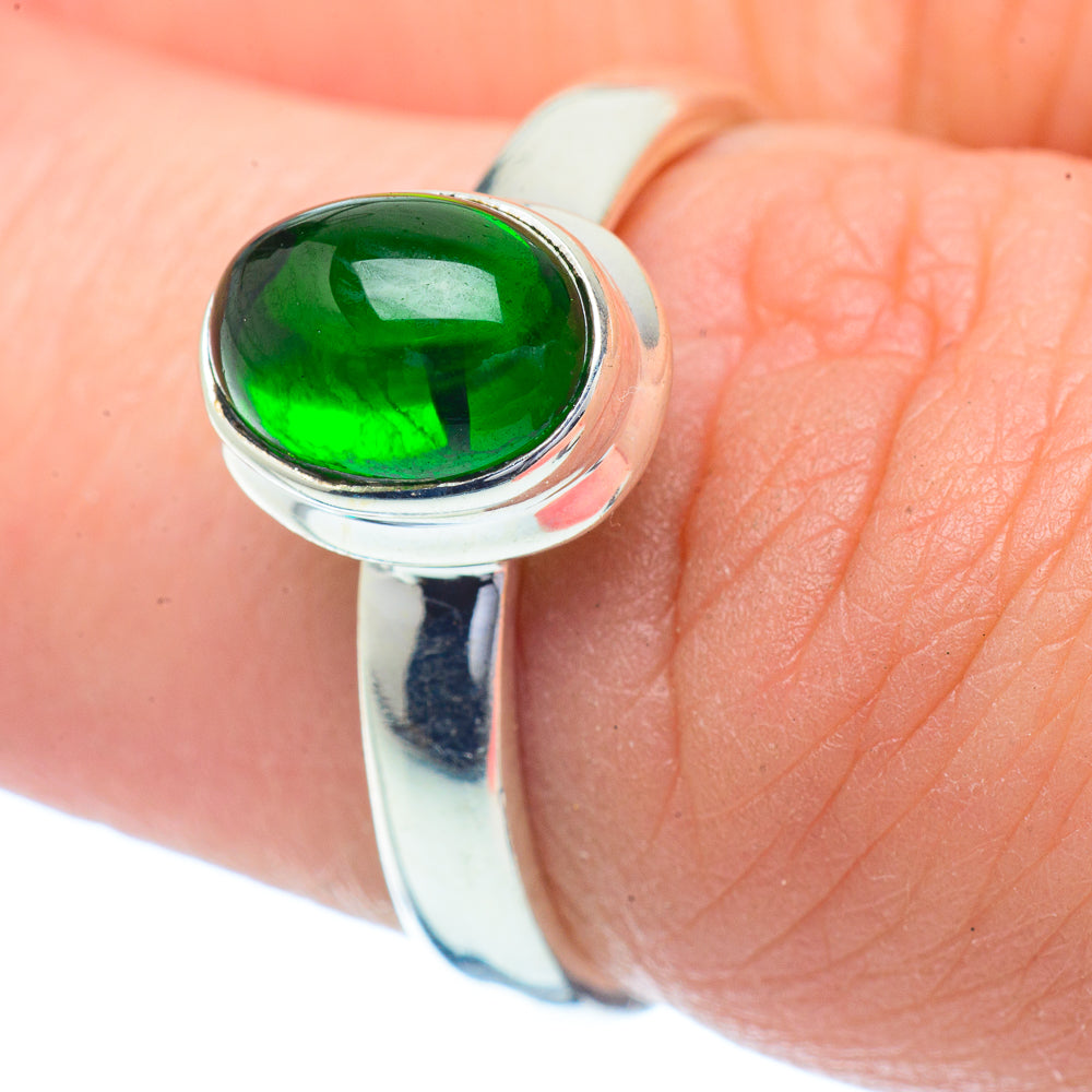 Chrome Diopside Rings handcrafted by Ana Silver Co - RING35218