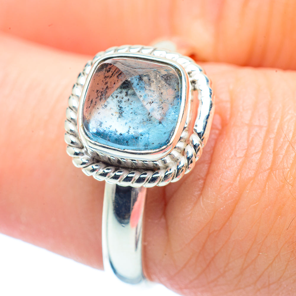 Blue Fluorite Rings handcrafted by Ana Silver Co - RING35356