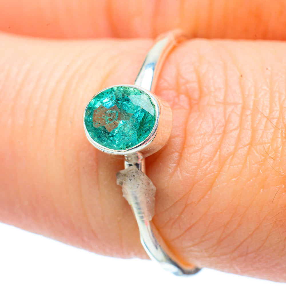 Zambian Emerald Rings handcrafted by Ana Silver Co - RING35367