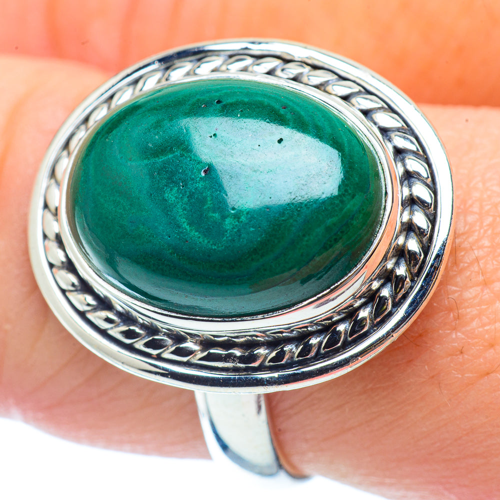Malachite Rings handcrafted by Ana Silver Co - RING35531
