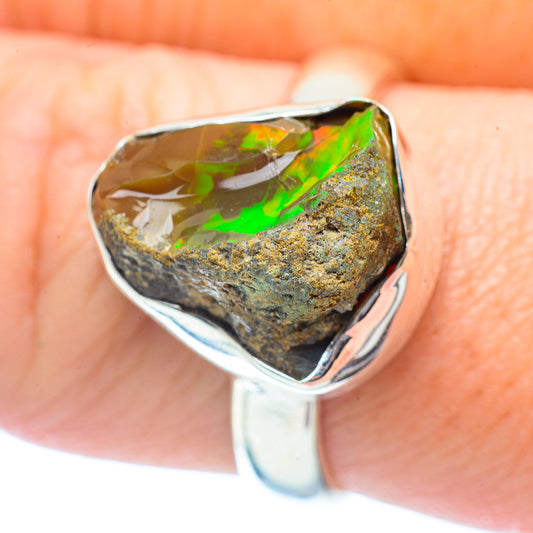 Ethiopian Opal Rings handcrafted by Ana Silver Co - RING35586