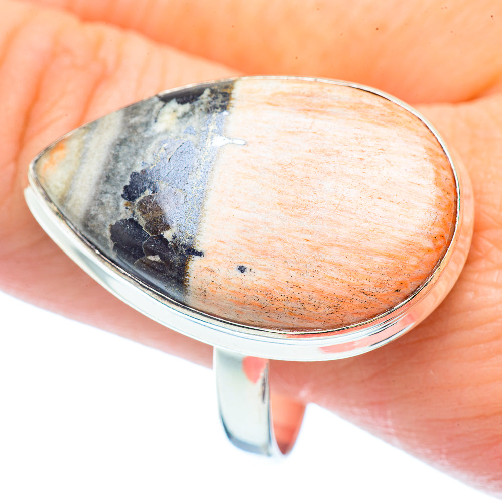 Scolecite Rings handcrafted by Ana Silver Co - RING35702