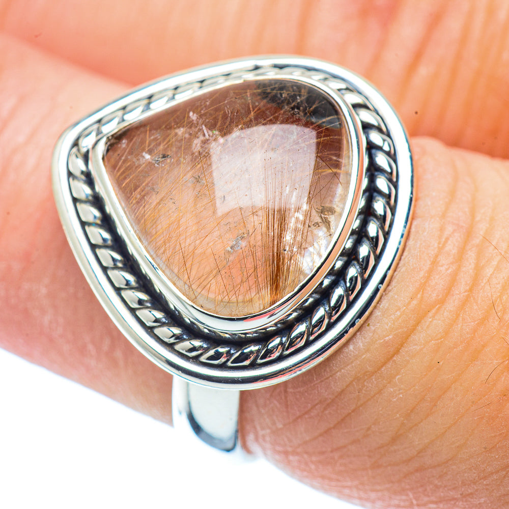 Rutilated Quartz Rings handcrafted by Ana Silver Co - RING35736