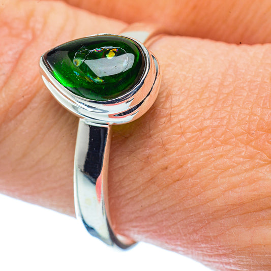 Chrome Diopside Rings handcrafted by Ana Silver Co - RING35771