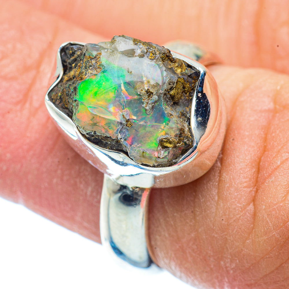 Ethiopian Opal Rings handcrafted by Ana Silver Co - RING35805