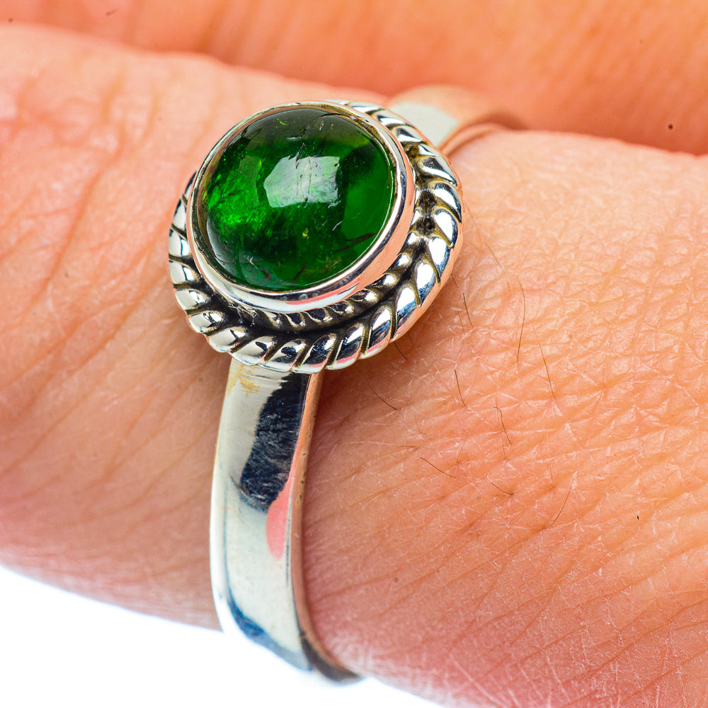 Chrome Diopside Rings handcrafted by Ana Silver Co - RING35819