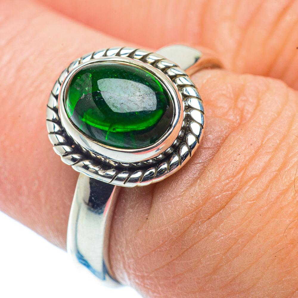 Chrome Diopside Rings handcrafted by Ana Silver Co - RING35863