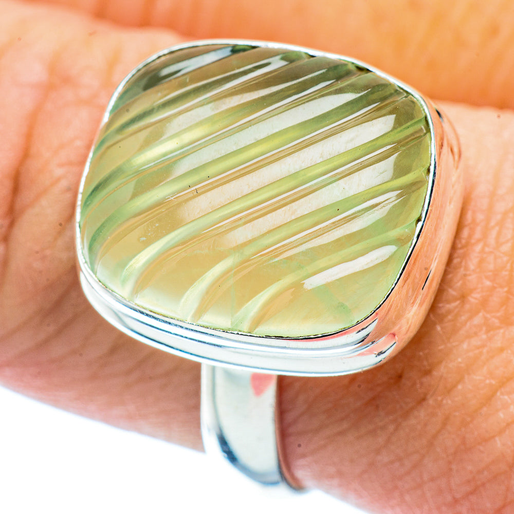 Prehnite Rings handcrafted by Ana Silver Co - RING35948