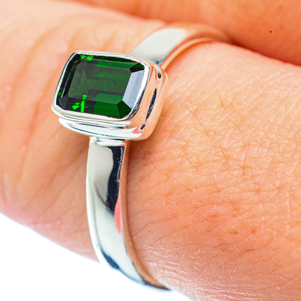 Chrome Diopside Rings handcrafted by Ana Silver Co - RING36118