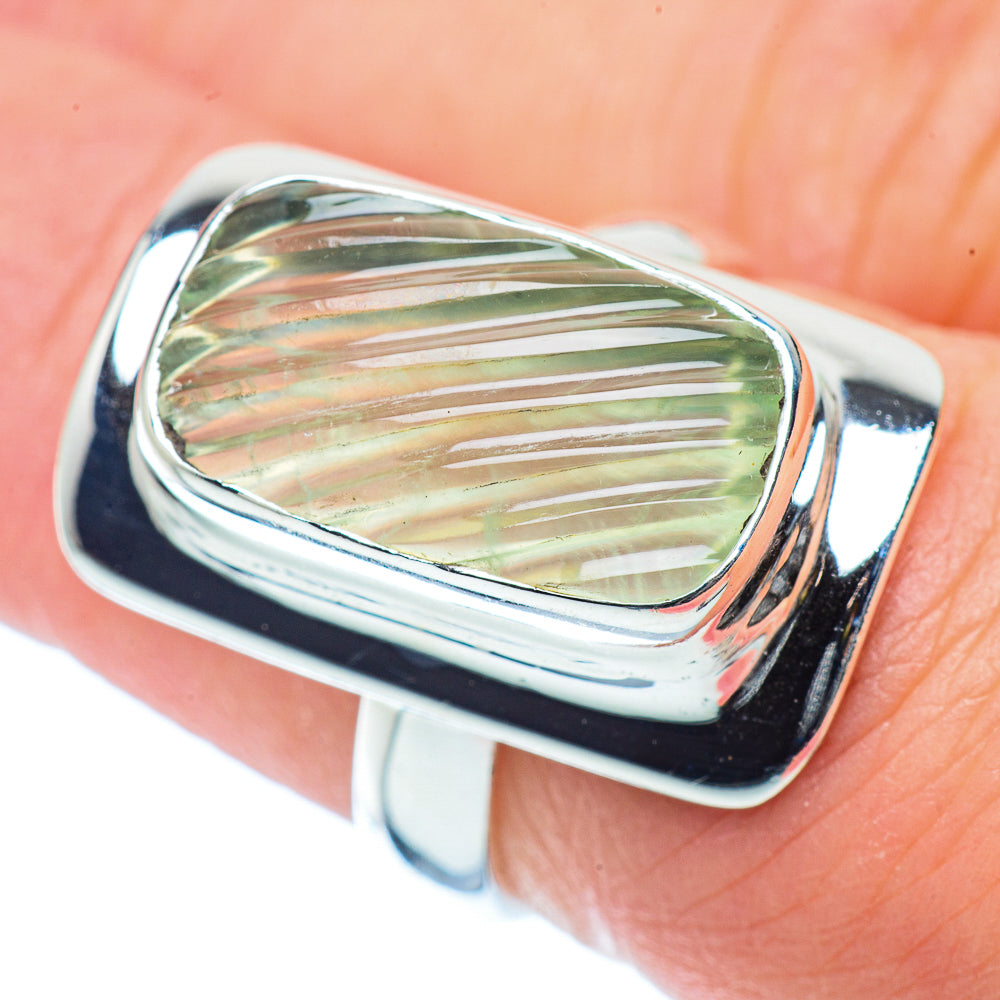 Prehnite Rings handcrafted by Ana Silver Co - RING36119