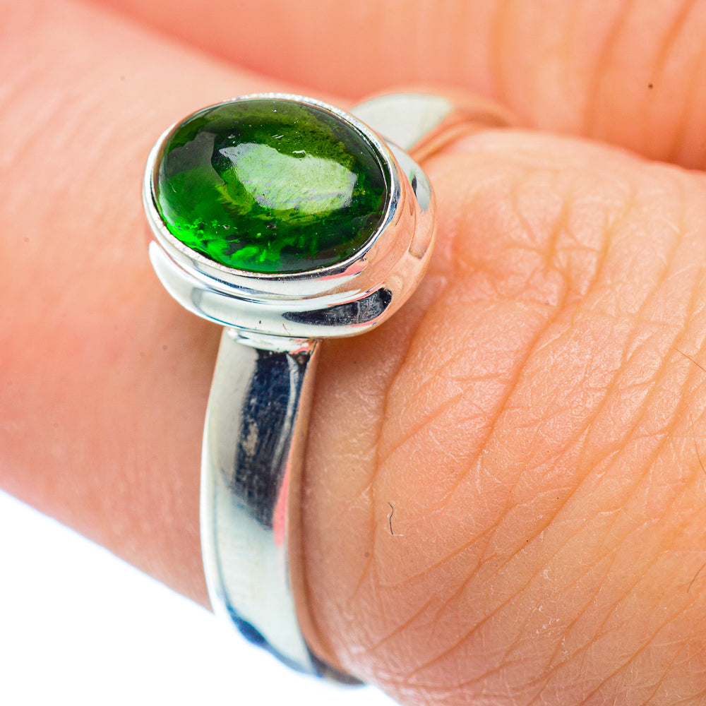Chrome Diopside Rings handcrafted by Ana Silver Co - RING36154